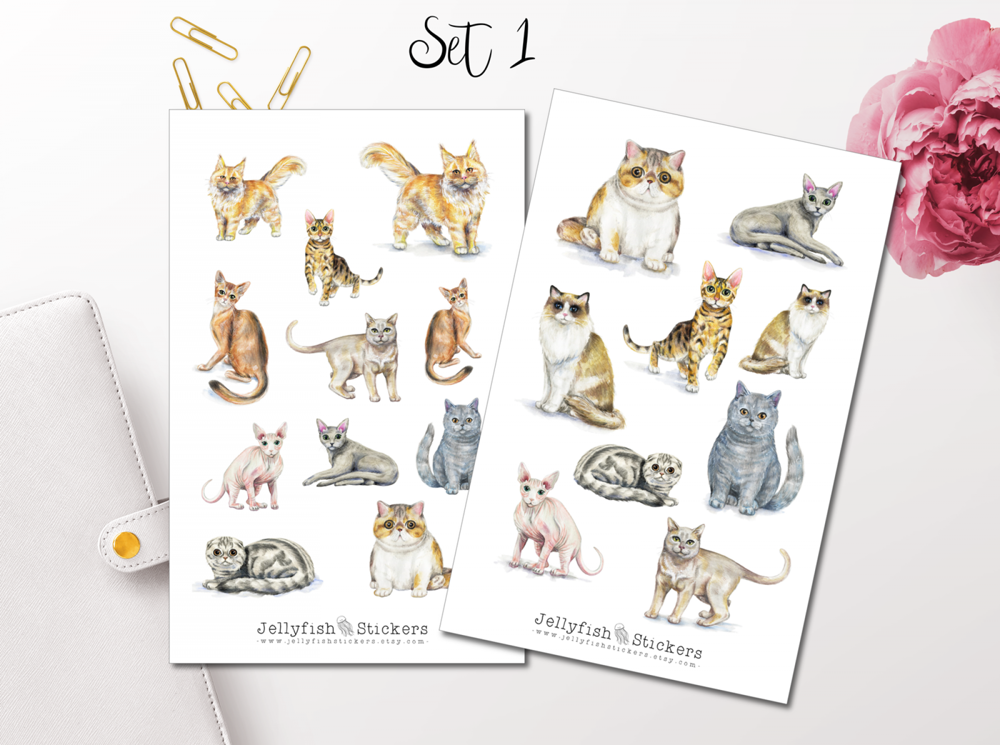 Cats Sticker Set